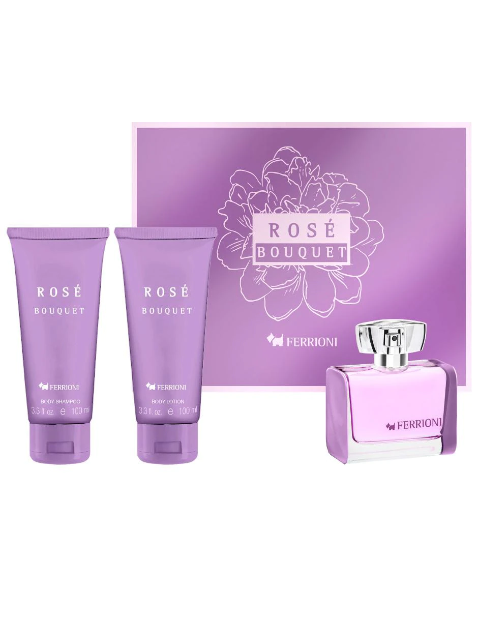 Set de fragancia para dama Ferrioni Rosé Bouquet