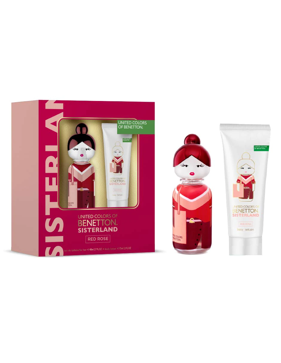 Set de fragancia para mujer Benetton Sisterland Red Rose